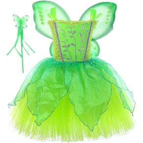 فستان Tutu Dreams FairyPrincess للفتيات مع أجنحة وعصا ملابس لحفلات عيد الهالوين in Kuwait