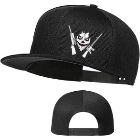 Skull Skateboards Hat Flat Bill Hats for Men Snap Backpack Mens Hats and Caps Cool Snapback Baseball Cap for Boys Hip Hop