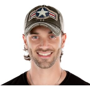 Funky Junque Mens Baseball Cap Low Profile Adjustable Distressed Patch Dad Hat