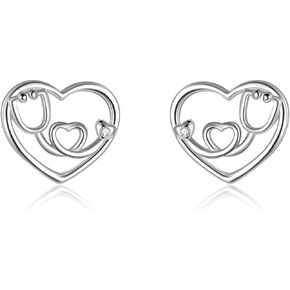 Nursing Themed Stud Earrings Sterling Silver Jewelry Gift for Nurse in Kuwait