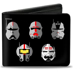 Buckle-Down Men's Bifold Wallet, Star Wars: The Bad Batch, 4.0" x 3.5"