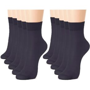 MALVA 10 Pairs Women's Ankle Socks No Show Socks Sheer Mesh Breathable Casual Low Cut Socks