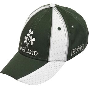 Bottle Green White Ireland 3 Shamrock Baseball Cap