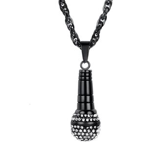 PROSTEEL Trendy Guitar/Guitar Pick/Microphone Necklace for Men Women, 316L Stainless Steel Necklace in Silver/Gold/Black Tone, Gift for Music Lover, Come Gift Box