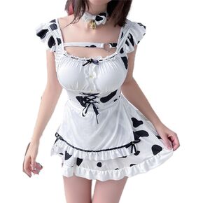 Women's Sexy Lingerie Anime Cow French Maid Outfit Sexy Dress Temptation Cosplay Halloween Costumes Bunny Uniform
