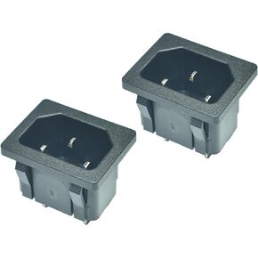 FILSHU IEC320 C14 Panel Mount Plug Adapter AC 250V 15A 3 Pins IEC Inlet Module Plug Power Connector Socket with 3 Wires (3 PCS)