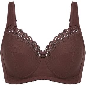 DELIMIRA Women's Wireless Plus Size Comfort Cotton Full Coverage Unlined Bra in Kuwait