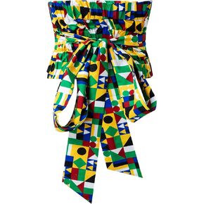 HongyuAmy Women's African Print Tie Elastic Stretchy Vintage Wide Waist Belts for Tops Dress