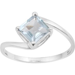 Princess Cut Square 5mm Multi Choice Birthstone 925 Sterling Silver Women Wedding Ring Solitaire Statement Rings
