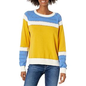 Cable Stitch Women's Colorblock Boxy Pullover Sweater Top