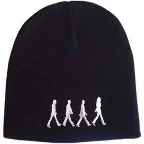 The Beatles Beanie Hat Abbey Road Sonic Silver Logo Official Black Size One Size