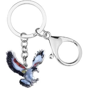DALANE Enamel Alloy Eagle Keychains Hawk Car Bag Key Ring Birds Charms Jewelry Gifts for Women Girls Kids