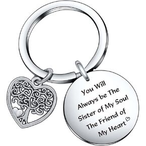 De&ai Soul Sister Keychain Inspired Gift For Best Sister Ever Gift Twins Gift Friendship Jewelry