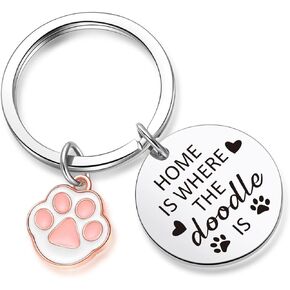 ZNOSVEI Goldendoodle Keychain Dog Owner Jewelry Puppy Keychain Vet Gift Daughter Keychain