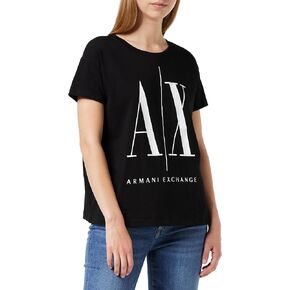 A|X ARMANI EXCHANGE Women's Icon Project Logo Boyfriend Fit Crewneck Tee in Kuwait