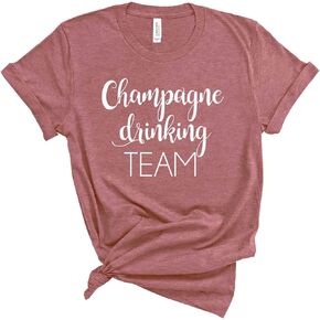 Blue Sand Textiles Champagne Drinking Team Shirt. Unisex T-Shirt. Champagne Shirt for Group.