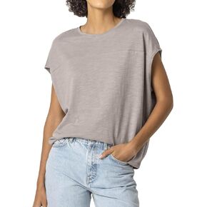 Tankaneo Womens Oversized Shirts Casual Short Sleeve Crewneck Basic Tee Tops