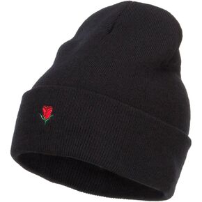 e4Hats.com Mini Rose Embroidered Long Beanie in Kuwait
