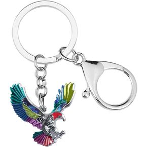 DALANE Enamel Alloy Eagle Keychains Hawk Car Bag Key Ring Birds Charms Jewelry Gifts for Women Girls Kids