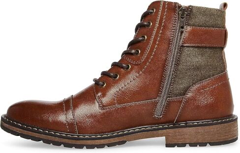 Steve Madden Teetr Boots for Men - Synthetic Leather Upper - Synthetic Lining - EVA Lug Outsole - Round Toe in Saudi Arabia