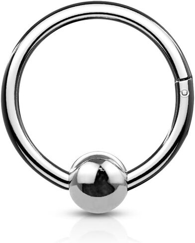 Pierced Owl 16GA 316L Stainless Steel Faux Captive Bead Ring Hinged Segment Ring in Saudi Arabia