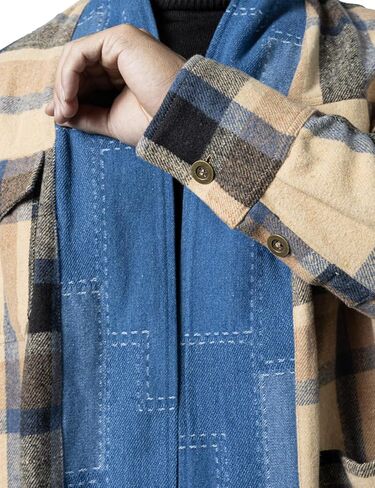 جاكيت قميص رجالي من JOGAL من الفلانيل بأكمام طويلة كاجوال مفتوح من الأمام مع جيوب in Kuwait