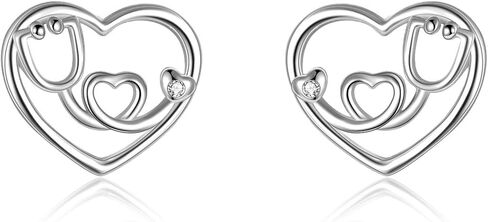 Nursing Themed Stud Earrings Sterling Silver Jewelry Gift for Nurse in Kuwait