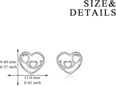Nursing Themed Stud Earrings Sterling Silver Jewelry Gift for Nurse in Kuwait
