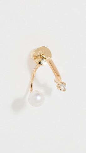 قرط واحد مرصع بخطاف عيار 14 للنساء in Kuwait