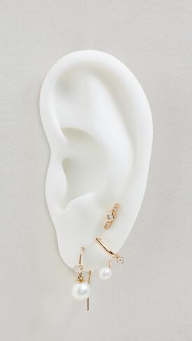 قرط واحد مرصع بخطاف عيار 14 للنساء in Kuwait