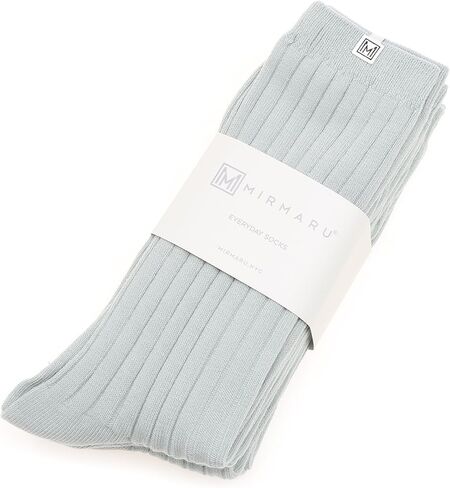 جوارب MIRMARU النسائية اليومية المكونة من 4 أزواج من الجوارب القطنية ذات الألوان الصلبة. in Kuwait