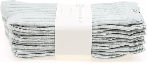 جوارب MIRMARU النسائية اليومية المكونة من 4 أزواج من الجوارب القطنية ذات الألوان الصلبة. in Kuwait