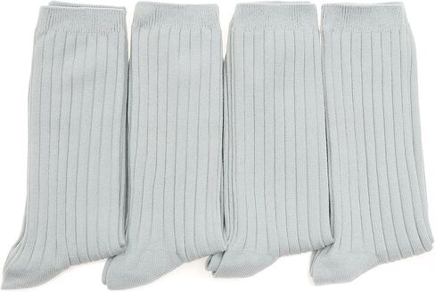 جوارب MIRMARU النسائية اليومية المكونة من 4 أزواج من الجوارب القطنية ذات الألوان الصلبة. in Kuwait
