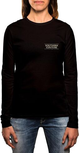 تي شيرت من القطن بأكمام طويلة من Southern Couture Just Gourd-geous Pumpkin Puppy Dark Chocolate Brown in Kuwait