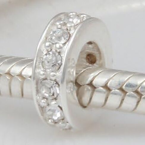 Shining Spacer Charm 925 Sterling Silver Gift Beads Charm fit for Pandora Charms Bracelets in Kuwait