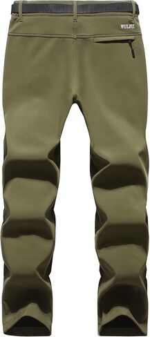 WULFUL Men's Waterproof Snow Ski Pants Winter Fleece Lined Hiking Outdoor Insulated Pants with Belts in Saudi Arabia
