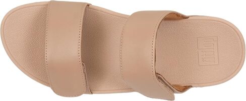 FitFlop FV6137-080 LULU Adjustable Leather Slides Beige US10 in Saudi Arabia