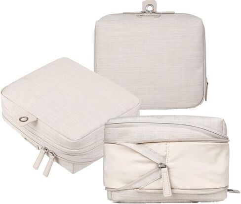 Nordace Travel Packing Organizers Set for Men and Women - 2x Packing Cubes & 1x Wash Pouch - Durable & Water Resistant (Beige-Brown) in Saudi Arabia