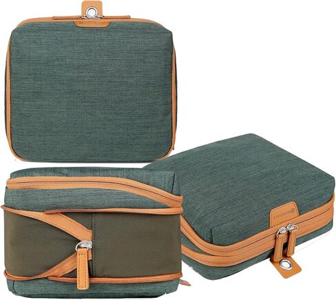 Nordace Travel Packing Organizers Set for Men and Women - 2x Packing Cubes & 1x Wash Pouch - Durable & Water Resistant (Beige-Brown) in Saudi Arabia