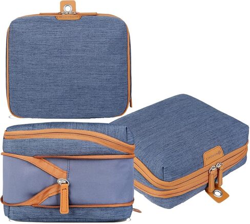 Nordace Travel Packing Organizers Set for Men and Women - 2x Packing Cubes & 1x Wash Pouch - Durable & Water Resistant (Beige-Brown) in Saudi Arabia