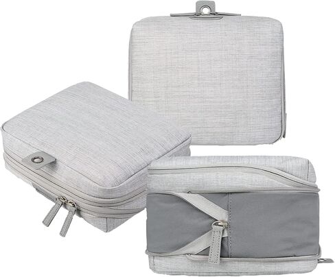 Nordace Travel Packing Organizers Set for Men and Women - 2x Packing Cubes & 1x Wash Pouch - Durable & Water Resistant (Beige-Brown) in Saudi Arabia