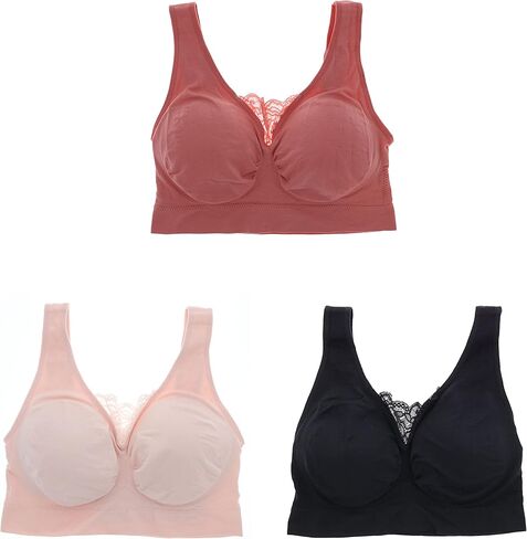 مجموعة حمالة صدر نسائية من Delta Burke Intimates بمقاس كبير بدون خياطة مريحة (3pr) in Kuwait