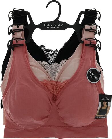 مجموعة حمالة صدر نسائية من Delta Burke Intimates بمقاس كبير بدون خياطة مريحة (3pr) in Kuwait