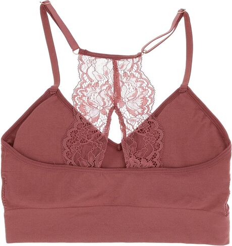 Marilyn Monroe Intimates Women's Sexy Bralette with Lacey Racer Back (2 Bras) in Saudi Arabia