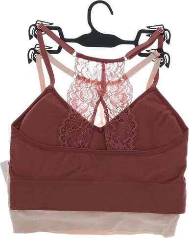 Marilyn Monroe Intimates Women's Sexy Bralette with Lacey Racer Back (2 Bras) in Saudi Arabia