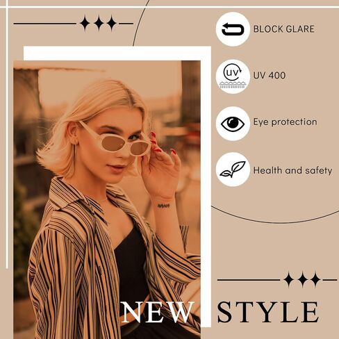 3 Pairs 90s Style Vintage Polarized Retro Oval Sunglasses for Women Small Trendy Fashion Eye Glasses for Driving in Saudi Arabia