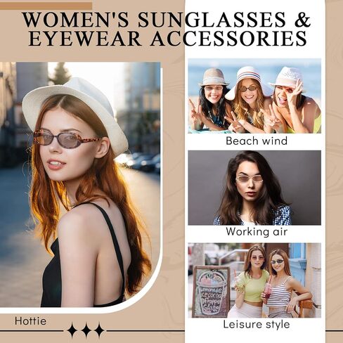 3 Pairs 90s Style Vintage Polarized Retro Oval Sunglasses for Women Small Trendy Fashion Eye Glasses for Driving in Saudi Arabia