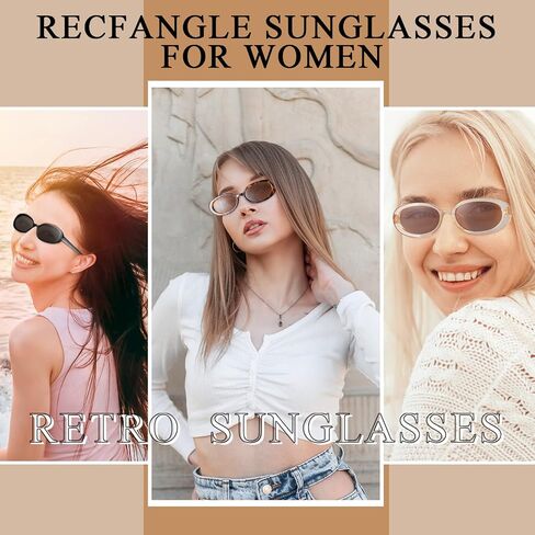 3 Pairs 90s Style Vintage Polarized Retro Oval Sunglasses for Women Small Trendy Fashion Eye Glasses for Driving in Saudi Arabia