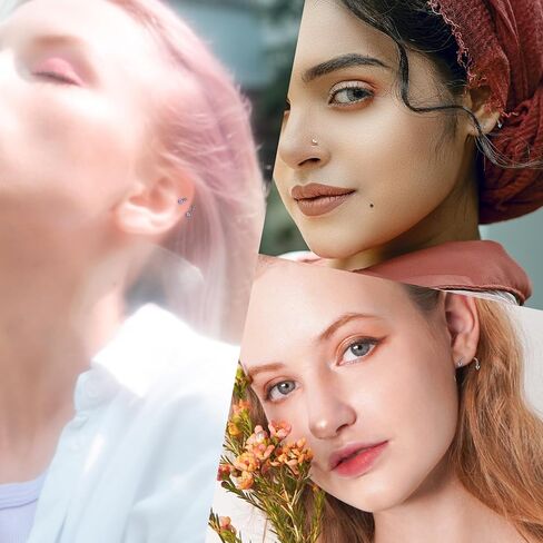 Stuppendux 16G قمم مستديرة ومخروطية من الفولاذ المقاوم للصدأ على شكل حرف U متعددة الوظائف حلقات الشفاه حلقات الأذن الأنف ترصيع أقراط الغضروف مسامير ثقب المجوهرات للنساء والرجال in Kuwait