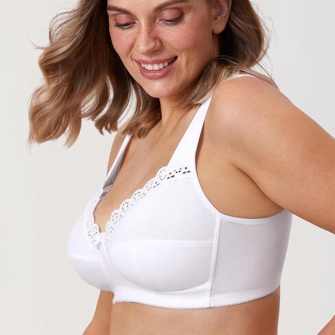 DELIMIRA Women's Wireless Plus Size Comfort Cotton Full Coverage Unlined Bra in Saudi Arabia